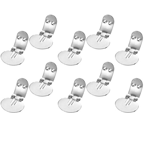 10Pcs Compact Silver Metal Shoe Clips for Sewing DIY Decorations 2