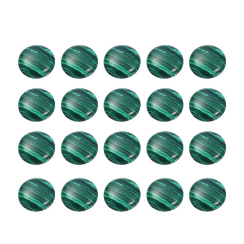 20 Pièces 4 Mm Pierre Malachite Rond En Verre Pour