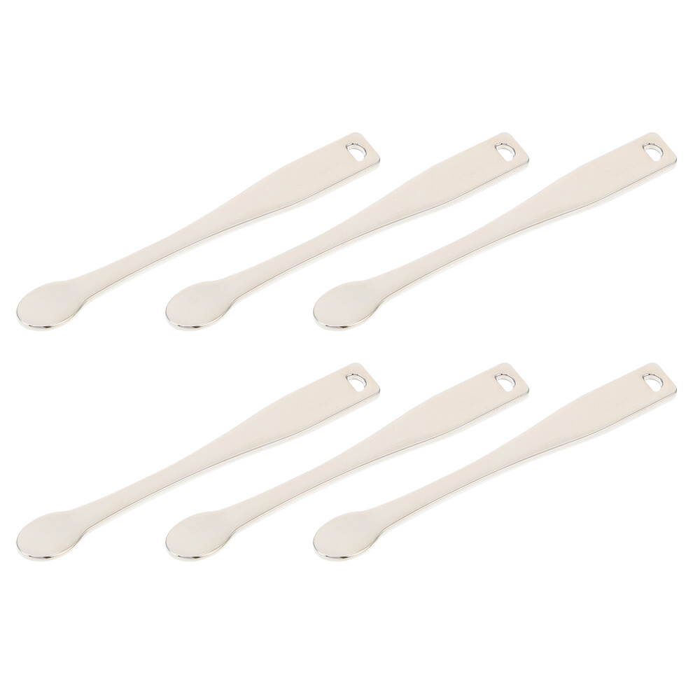Totority Cream/Silver 6Pcs Zinc Alloy Face Scoop Tools Makeup Mask Applicators