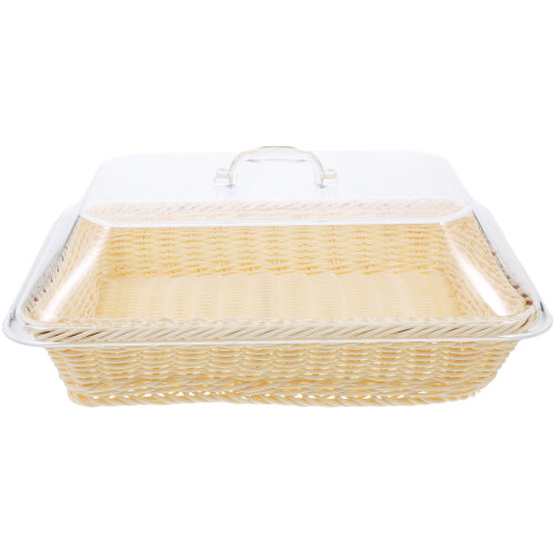 Cesta Para Legumes E Pão Artificial Com Tampa
