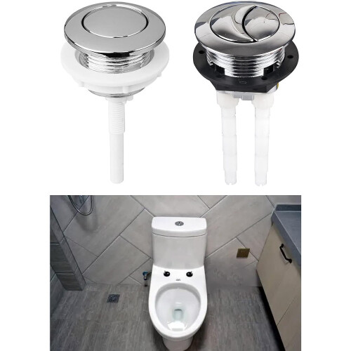 Toilet Push Button 38mm Thread Diameter Single Push Flushing Button Replacement Water Button For Toilet Bathroom Cistern 1