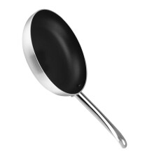 Non Stick Aluminum Wok 1-Piece, Egg Frying, Rapid Heat Conduction, Easy to Clean, Home and Restaurant Cookware