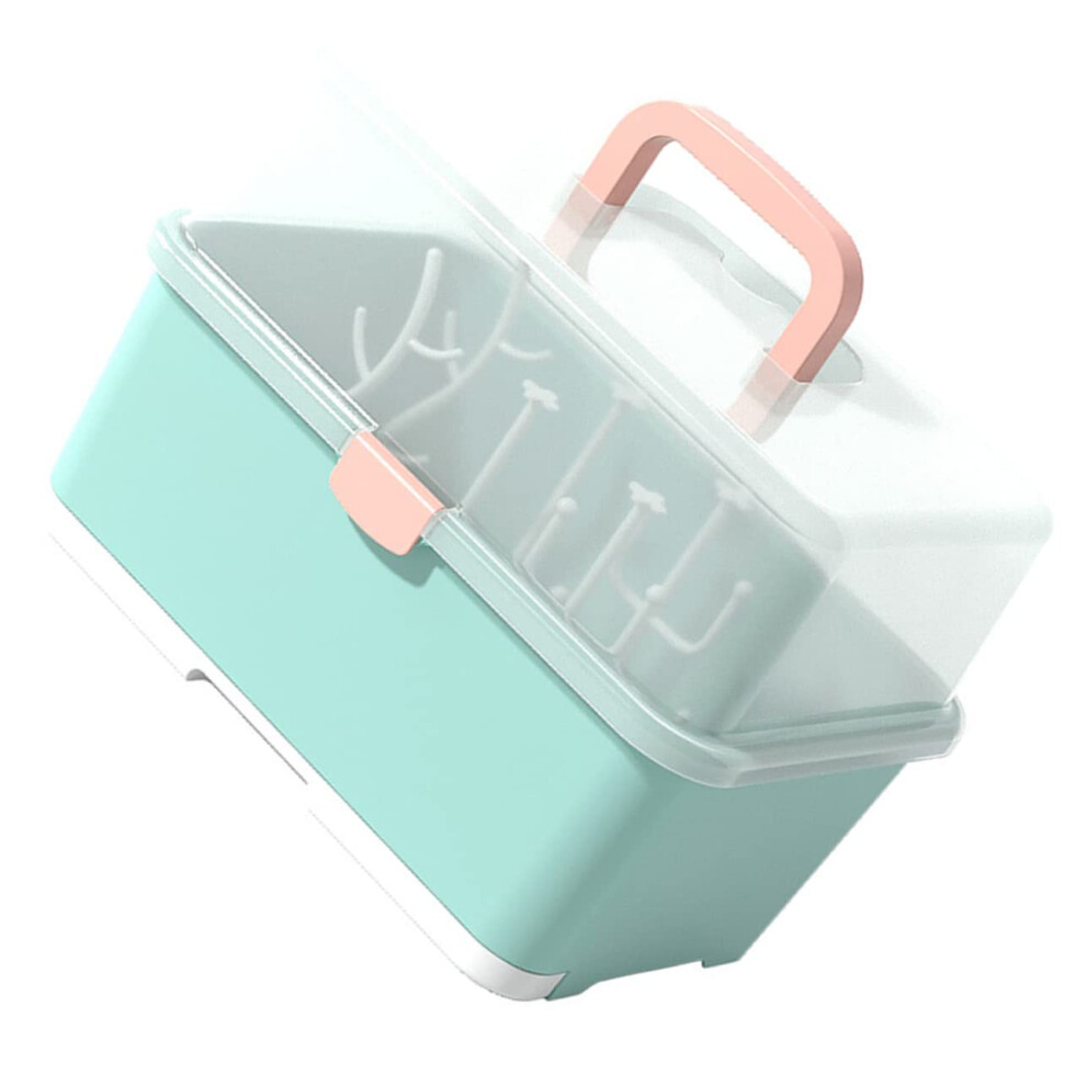 Nursery Bottle Organizer Utensil Storage Box Milk Flask Dryer Rack Cutlery Organizer Safe Storage Box