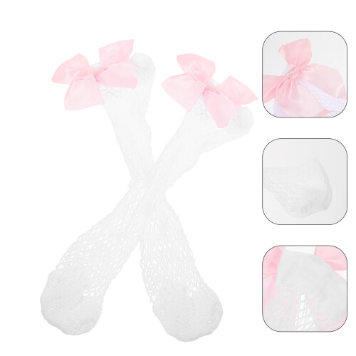 1 Paire Bébé Motif Nœud Filet Courtes 2