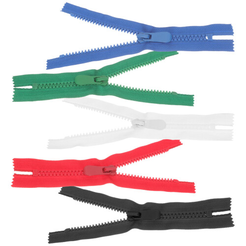 5 Pezzi Strisce Cerniere Da Cucire Con Coulisse Colorate