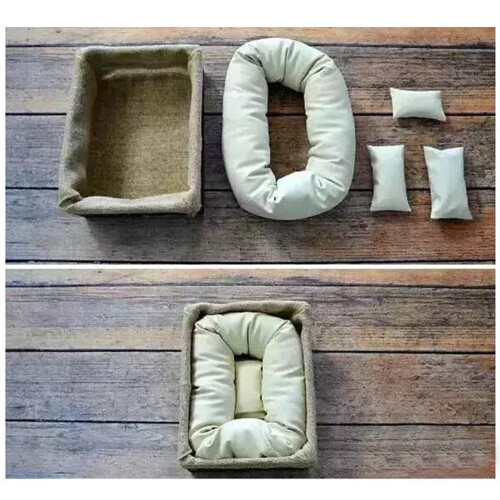 4 Stuks Pasgeboren Baby Tarwe Donut Wit