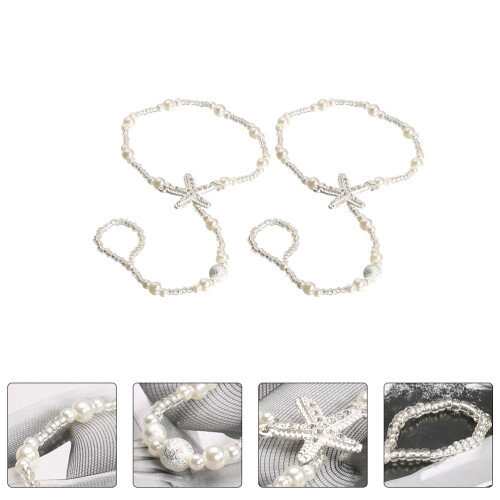 2 Unidades De Tornozelo Elásticas Decorativas Para Noiva 2