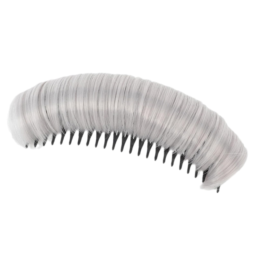 Unisex Silver Hair Volumes Enhancer Clip In Toppers For Women Invisible Synthetic Fiber Hairpiece For Thin Flat Hairstyle