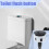 Toilet Button Pusher Double Toilet Flushing Button Round Push Button Rustproof Black Replacement For Bathroom 2