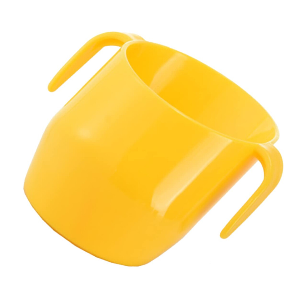 Portable Lemon Training Cup With Double Handles, Ergonomic Slanted Spout, Children's Drinking Cup, Easy To Hold Yellow