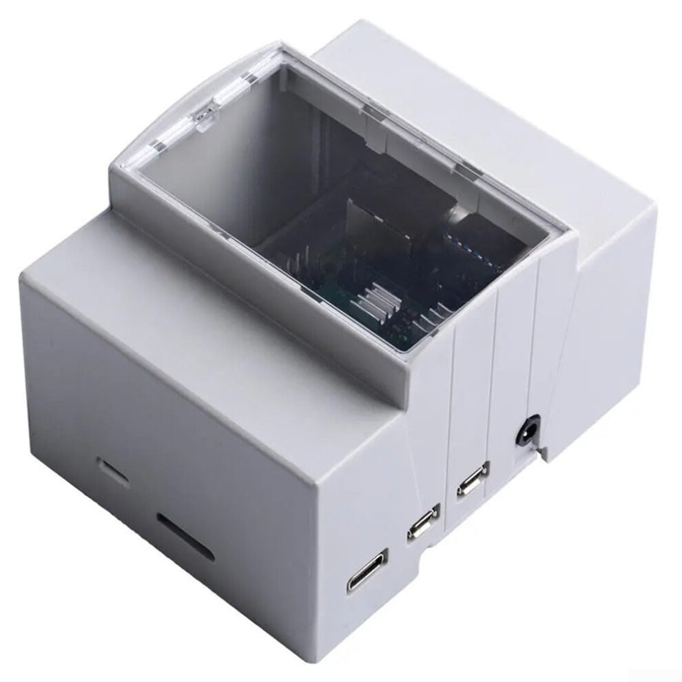 Protective Abs Enclosure For Raspberry Pi 4B And 3B, Din Rail Mount, With Pi4b Fan Cooling 9016109536174
