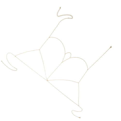 Simple Body Chain Geométrica De Malla Para Mujer (Dorado) 2