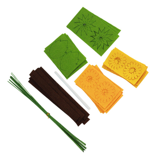 10 Sacchetti Da Te in Tessuto Non Tessuto con Girasoli