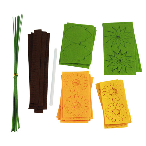 10 Sacchetti Da Te in Tessuto Non Tessuto con Girasoli 1