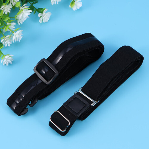 2 Pezzi Fermacravatta Antiscivolo In Gomma Elastica Per Camicia 2