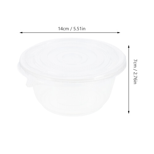 50 Pièces Bols En Jetables Couvercles 1