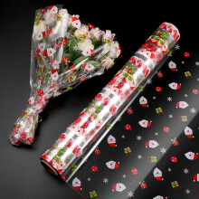 Cellofaan Wrap 2,5 Mil Transparant Rol Met Kerstman Zakken (3000X40 Cm)