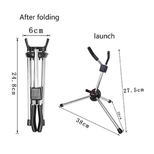 1Pièces Support Trompette Et Saxophone Pliable Noir Stable Et 1