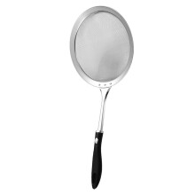 Strainer Skimmer Spoon Style Kitchen Oil Grid Mesh With Handle Wide Edge 20# Silver