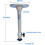 Adjustable Projector Ceiling Bracket Aluminum Alloy 180mm Height Ceiling/Wall Mount 3
