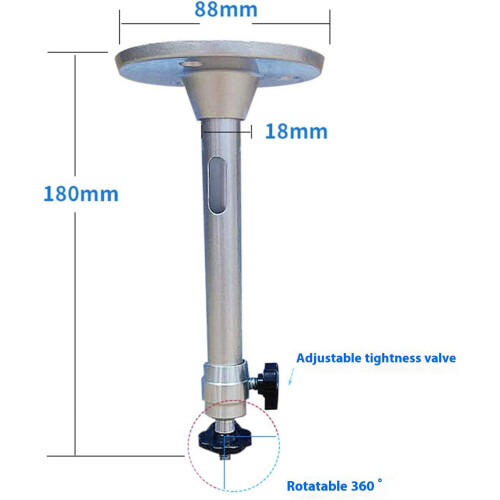 Adjustable Projector Ceiling Bracket Aluminum Alloy 180mm Height Ceiling/Wall Mount 2