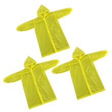 3 Stks EVA Regenponcho Met Voor Buitenshuis Gebruik