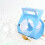 10Pcs Transparent Plastkakacontainer Ballform Engångs Mousse Ball Blå 11