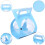 10Pcs Transparent Plastkakacontainer Ballform Engångs Mousse Ball Blå 4
