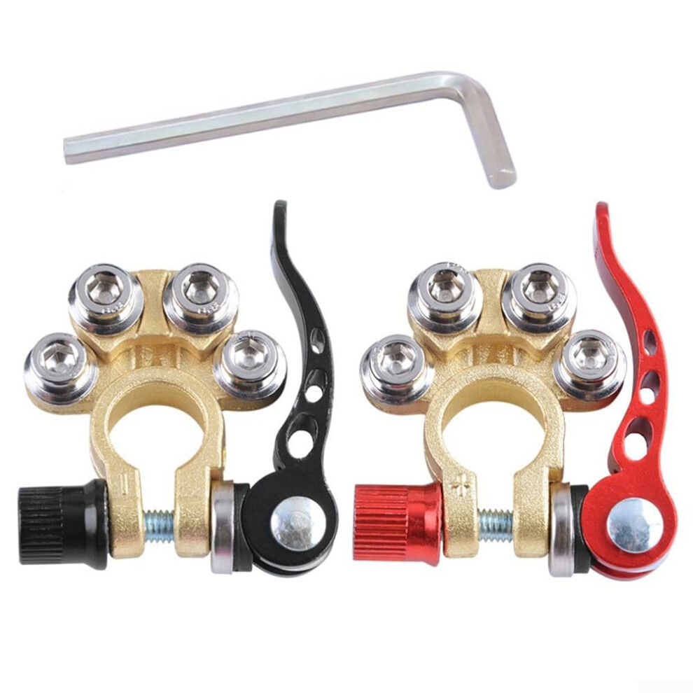 Battery Terminal Connectors For Cars, Trucks, And Off Road Vehicles 6Mm Copper Alloy Sae Compatible 9016109536785