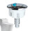 Toilet Push Button Replacement, Round Double Push Button, Toilet Tank Push Button, Wired Silver Button 1
