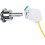 Toilet Push Button Replacement, Round Double Push Button, Toilet Tank Push Button, Wired Silver Button 5