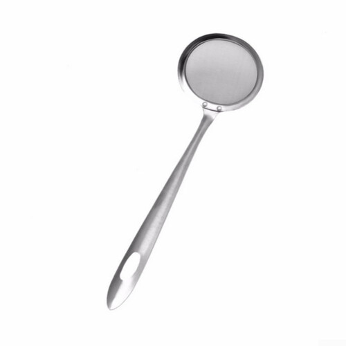 Stainless Steel Strainer Spoon, Long Handle, Bubble Filtering For Soup, Soup Straining Tool