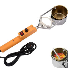 Hand-held Lead Melting Pot 300W Solder Furnace With Handle 60mm Crucible 500g Capacity Temp Controlled Tin For Fishing