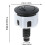 Toilet Tank Push Button Double Push Round Flush Button Rustproof Replacement Wire Control Black 4