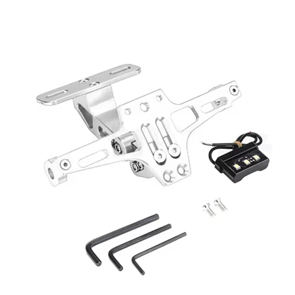 Bike Number Plate Mount For Zontes G1-125 G2 Zt125 U125 U1 U2 Z2 U155 Motorcycle License Plate Holder Silver 9084446524611