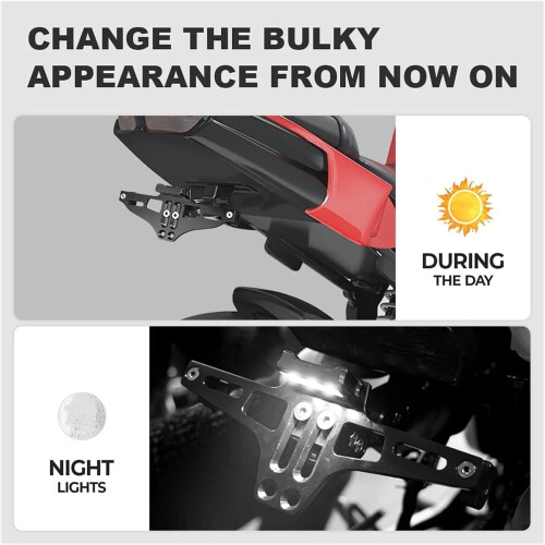 Universal Motorcycle LED License Plate Holder 2