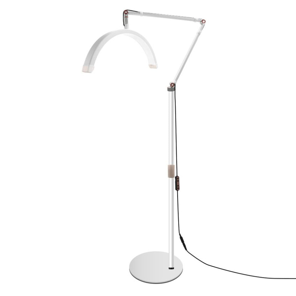 Light/White Lash For Eyelash Extensions Portable Half Moon Desk Lamp With Phone Holder For Estheticians And Nail Techs