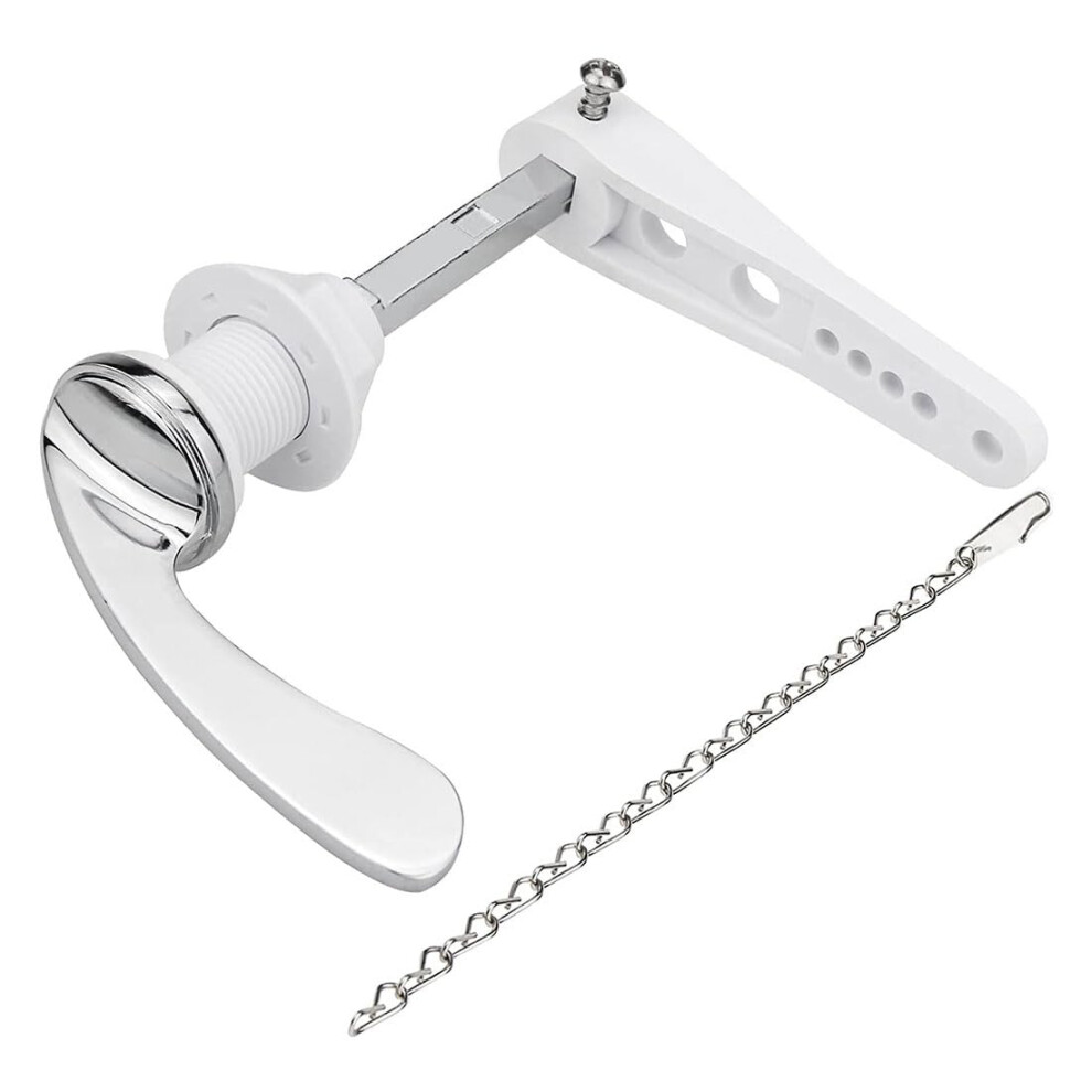 Ceramic Toilet Flush Handle Replacement Kit, Zinc Alloy Lever Arm, Cistern Lever With Chain, Adjustable Arm 9016109537256