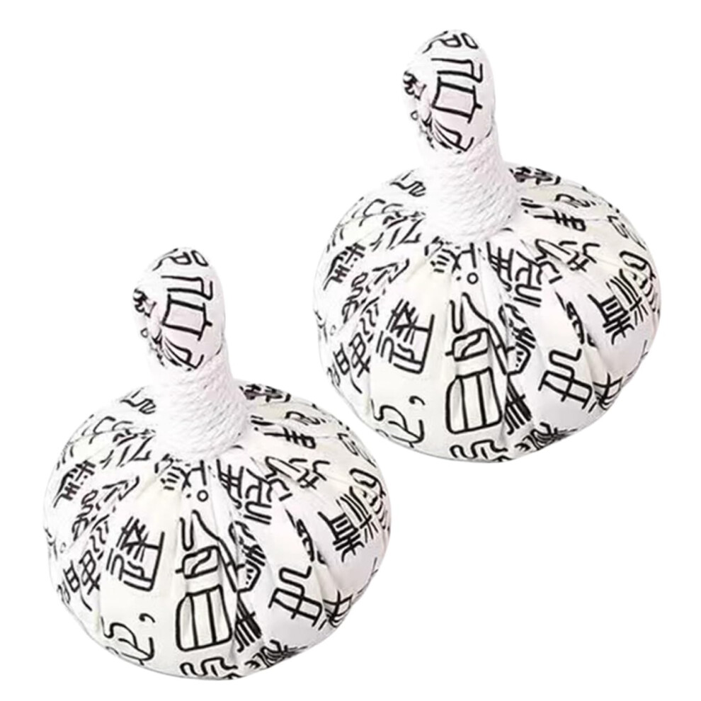 Moxibustion Massage Balls 2Pcs Set Herbal Compress Tool Reusable Washable Heating Bags Eye Waist Shoulder Comfort