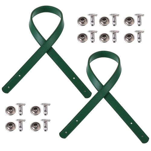 2 Set Manici Per Borsa A Spalla Con Rivetti