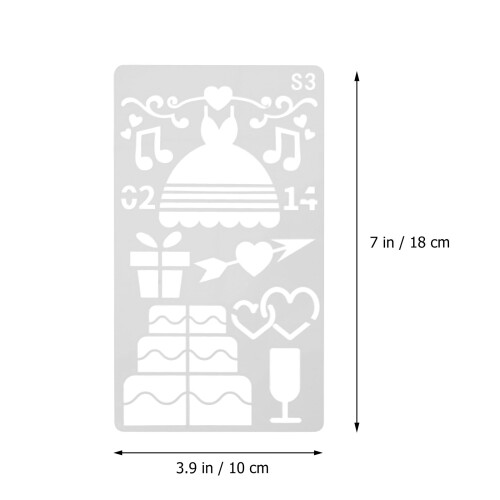 12 Pezzi Stencil Per Pittura Svasati 1