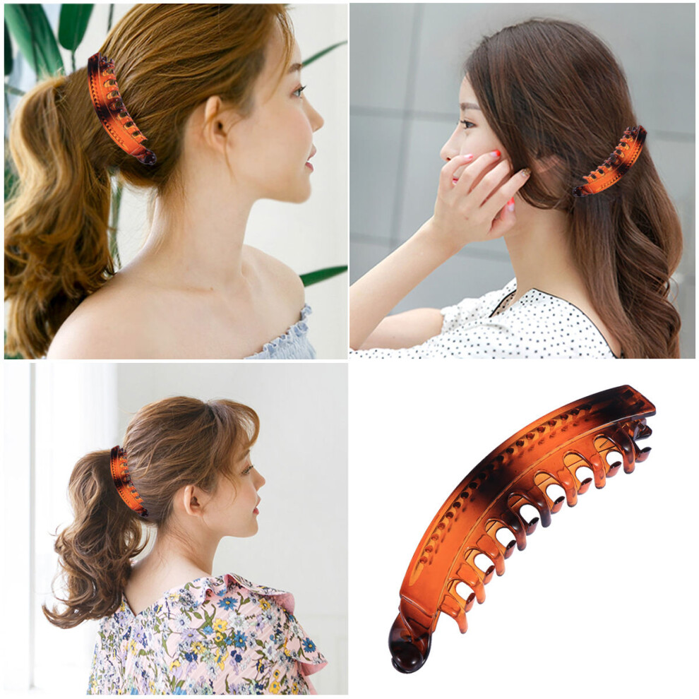 6 Pezzi Fermaglio A Banana Con Denti Per Cavallo-image