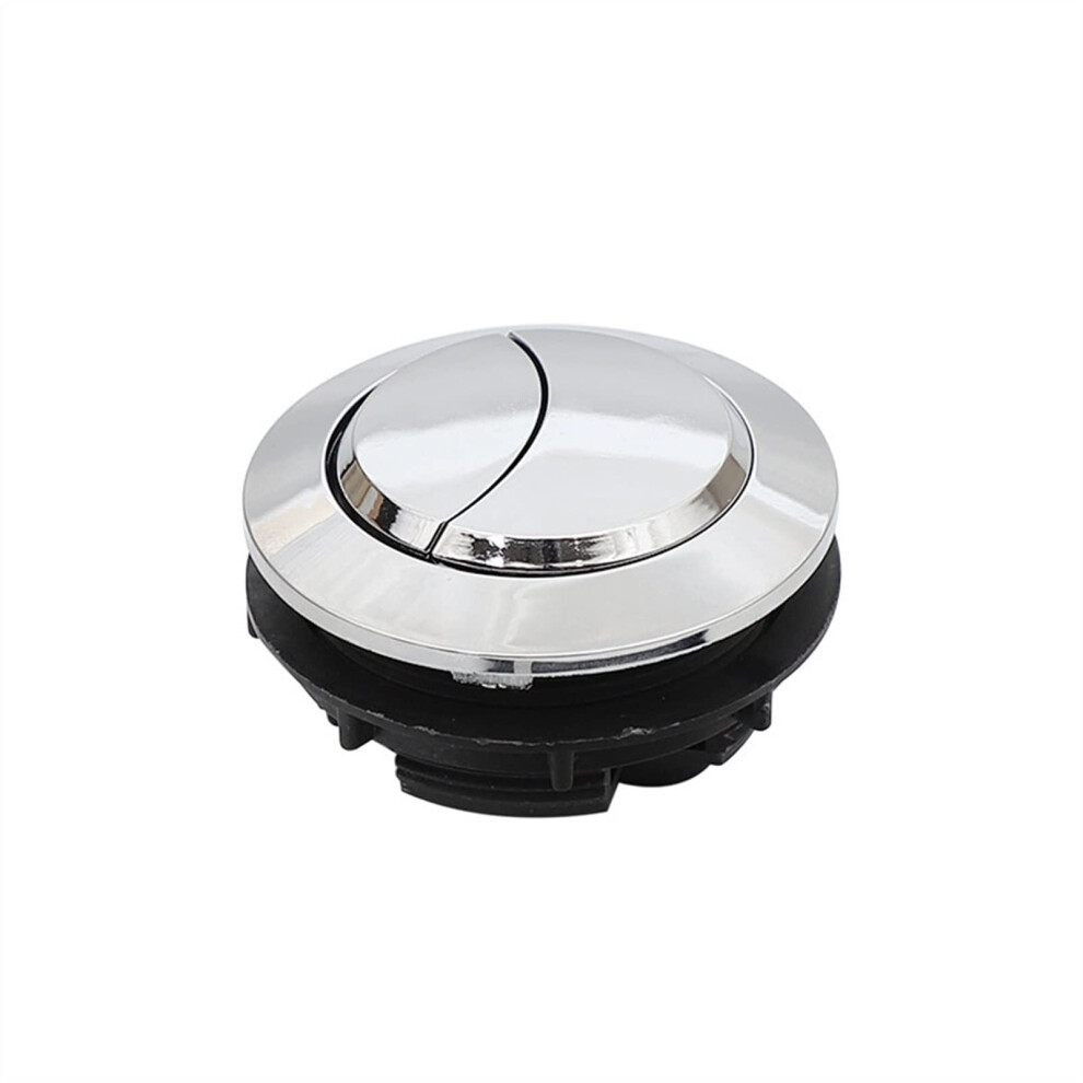 Toilet Flush Buttons Replacement 58Mm Diameter Round Abs Plastic Toilet Tank Button Fl21004 Silver 9393856495849