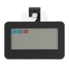 Mini Koelkast Thermometer Met Hygrometer, Magnetisch, ABS, Zwart