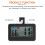 Mini Koelkast Thermometer Met Hygrometer, Magnetisch, ABS, Zwart 8