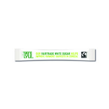 100 Fairtrade White Sugar Sticks Individual Packets