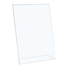 Office Sign Holder Portrait Slanted A4 Clear