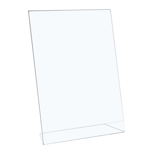 Office Sign Holder Portrait Slanted A4 Clear