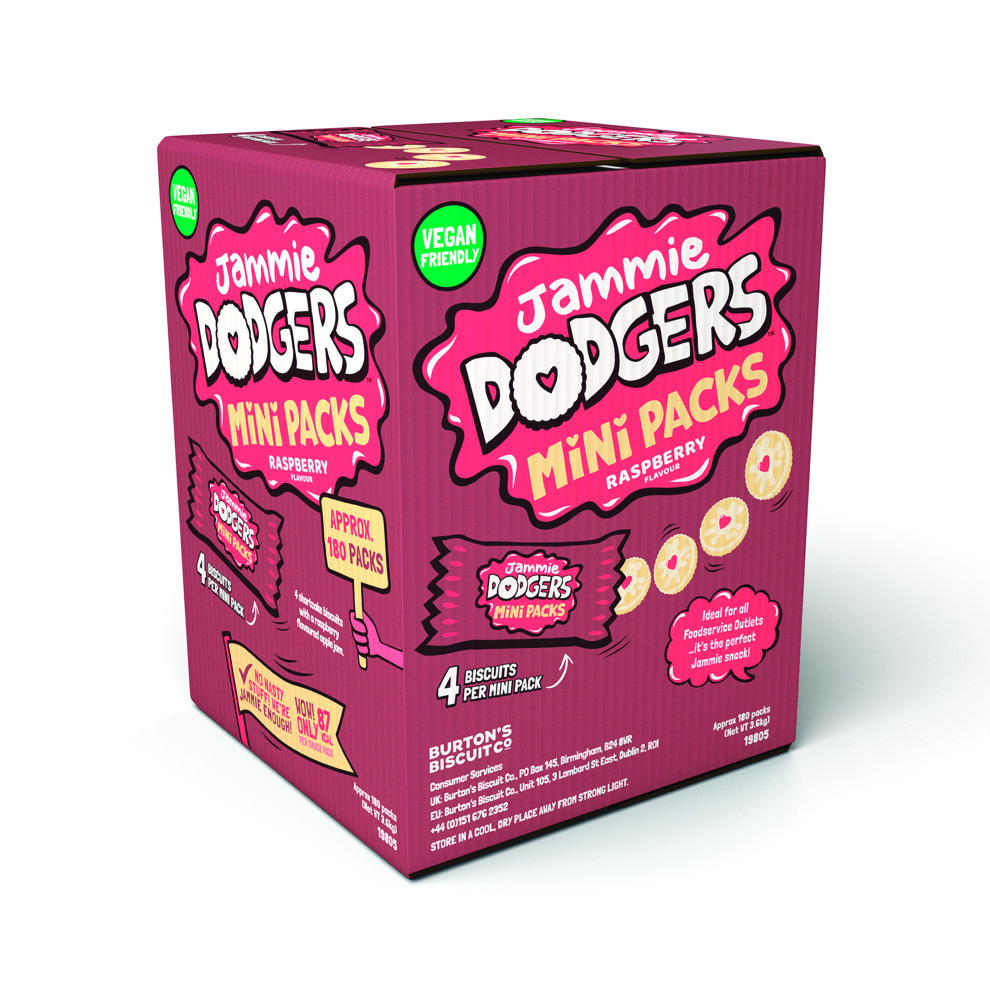 Jammie Dodger Jammie Dodgers Biscuits Mini Packs Bulk 180 X 20G