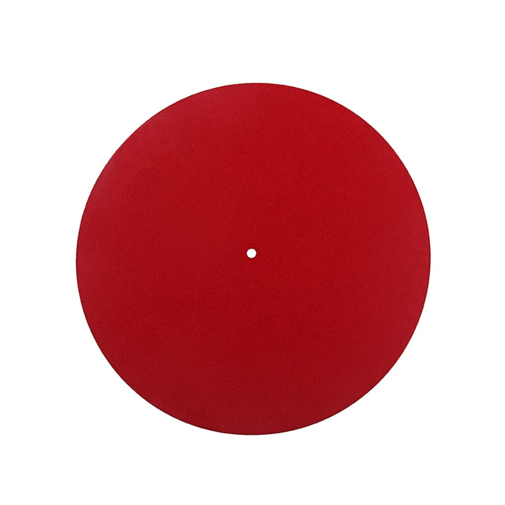 Turntable Platter Wool Mat 11.8 Inches Anti-Static Lp Pad Audiophile Anti-Vibration Compatible With Most Turntables 9084446525335